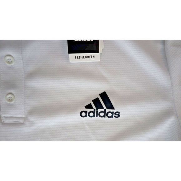 adidas GL0484 Men's Sz Large White/Black Designed to Move 3-Stripes Polo Shirt - Picture 3 of 9